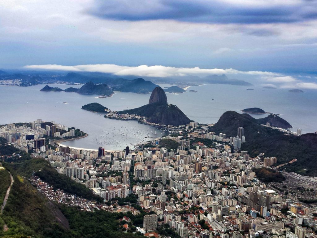 brazil rio corcovado copacabana south america