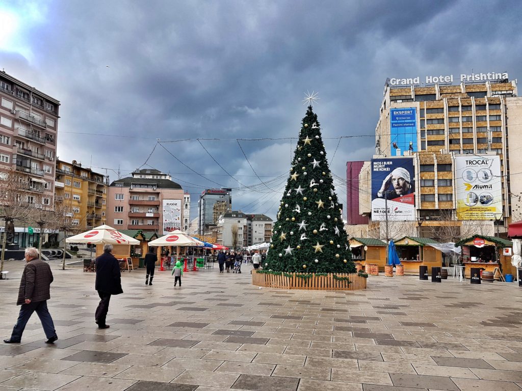 pristina prishtina kosovo grand hotel street scene