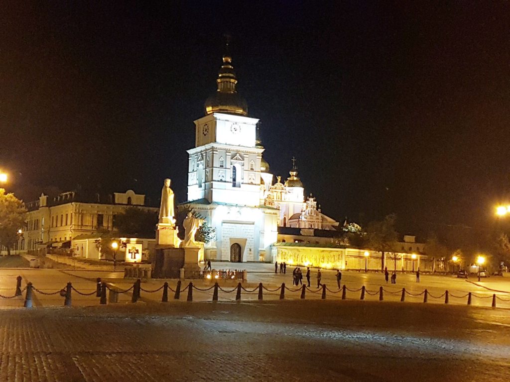 ukraine eastern europe travel former sovjet union kyiv cathedral night