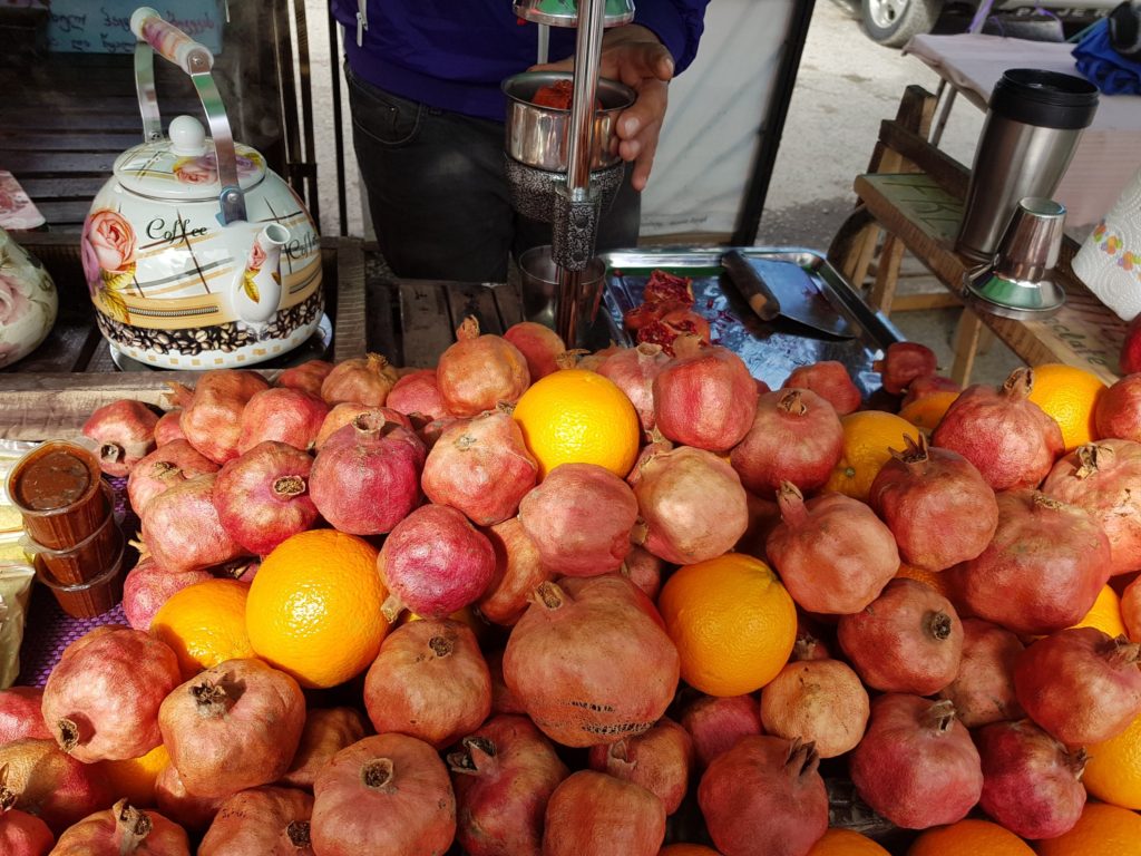 georgia caucasus tbilisi travel food pomegranate juice