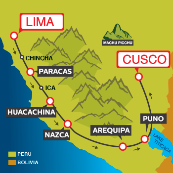 peru gringo trail map tra