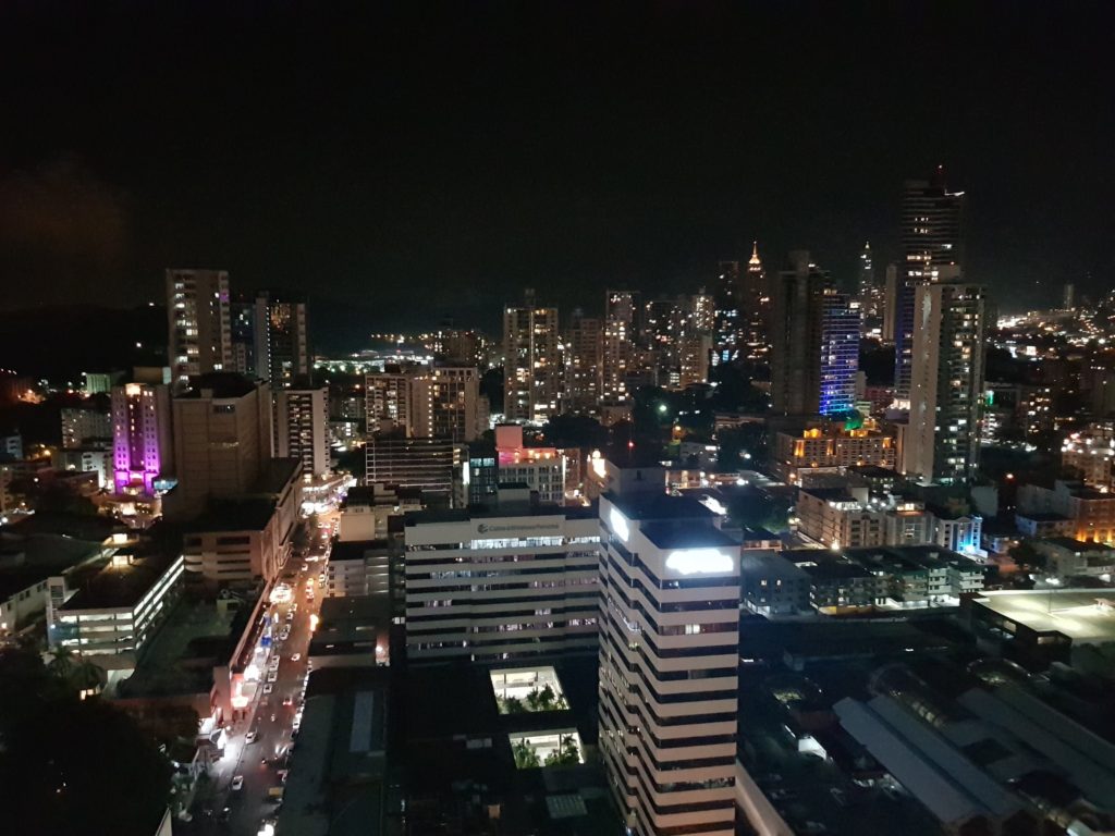 panama city skyline night