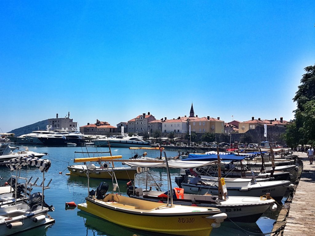 montenegro budva old town harbour