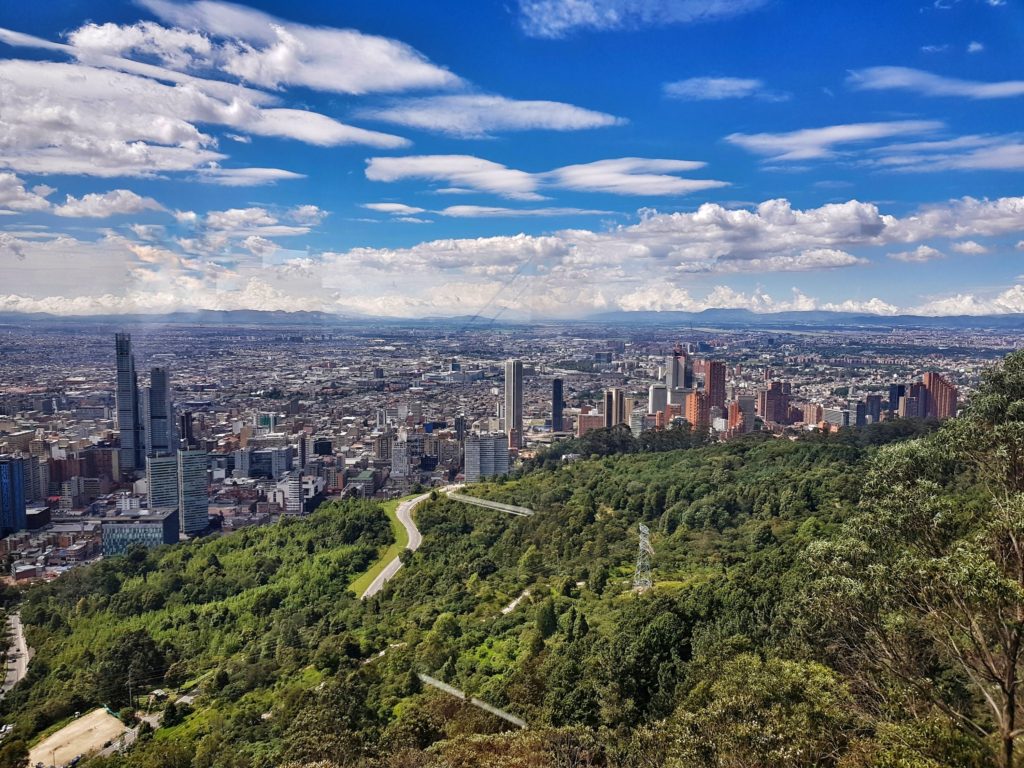 colombia bogota montserrate aerial tram