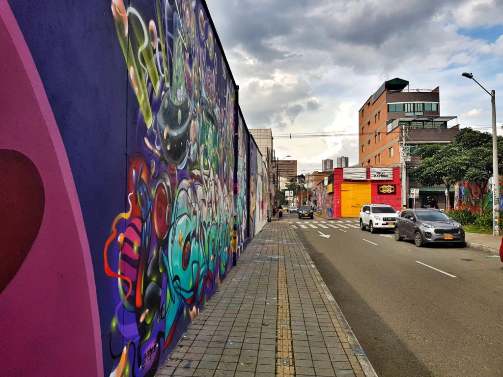 colombia medellin el poblado graffiti