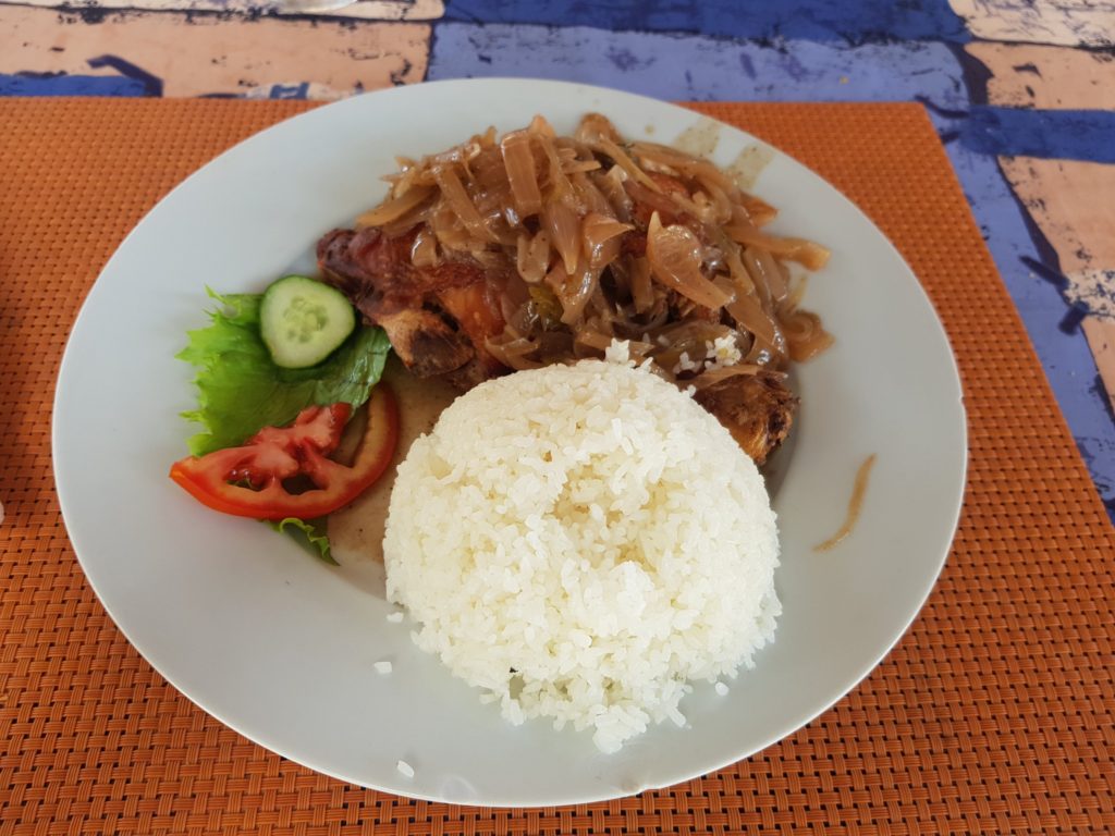 senegal food chicken onion sauce