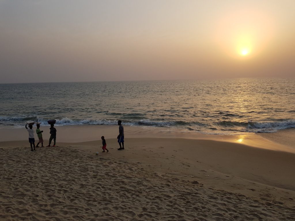 freetown lumley beach sunset