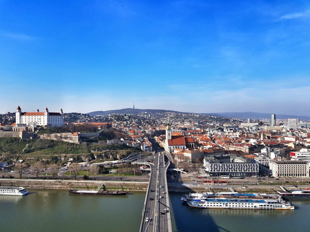 bratislava ufo bridge view