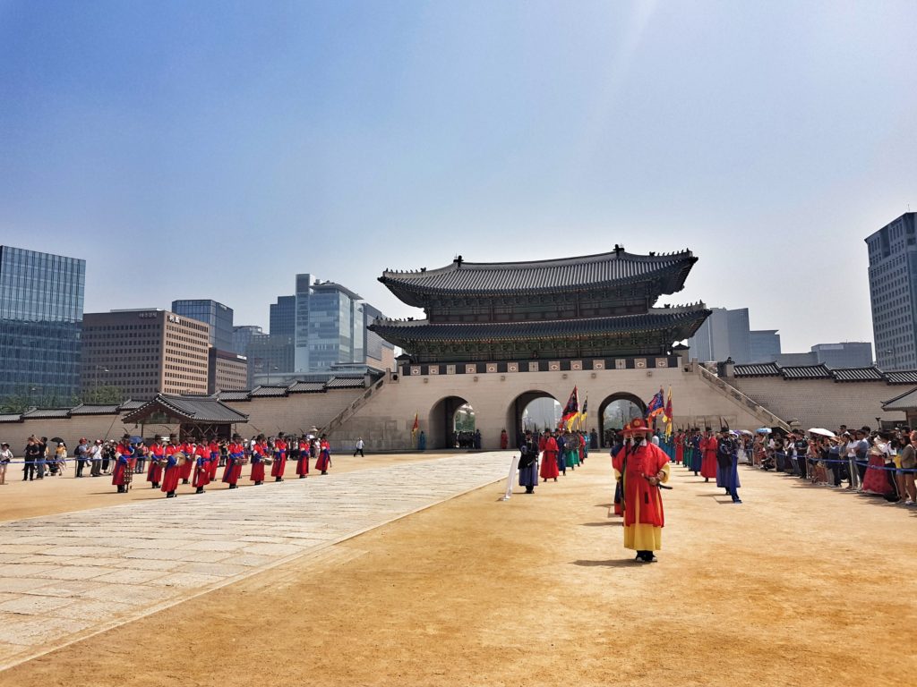 Gyeongbokgung palace changing guards