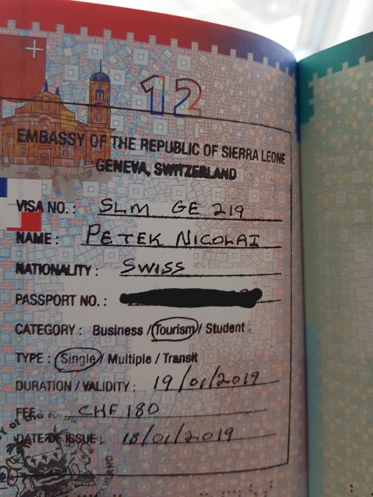 sierra leone visa mistake