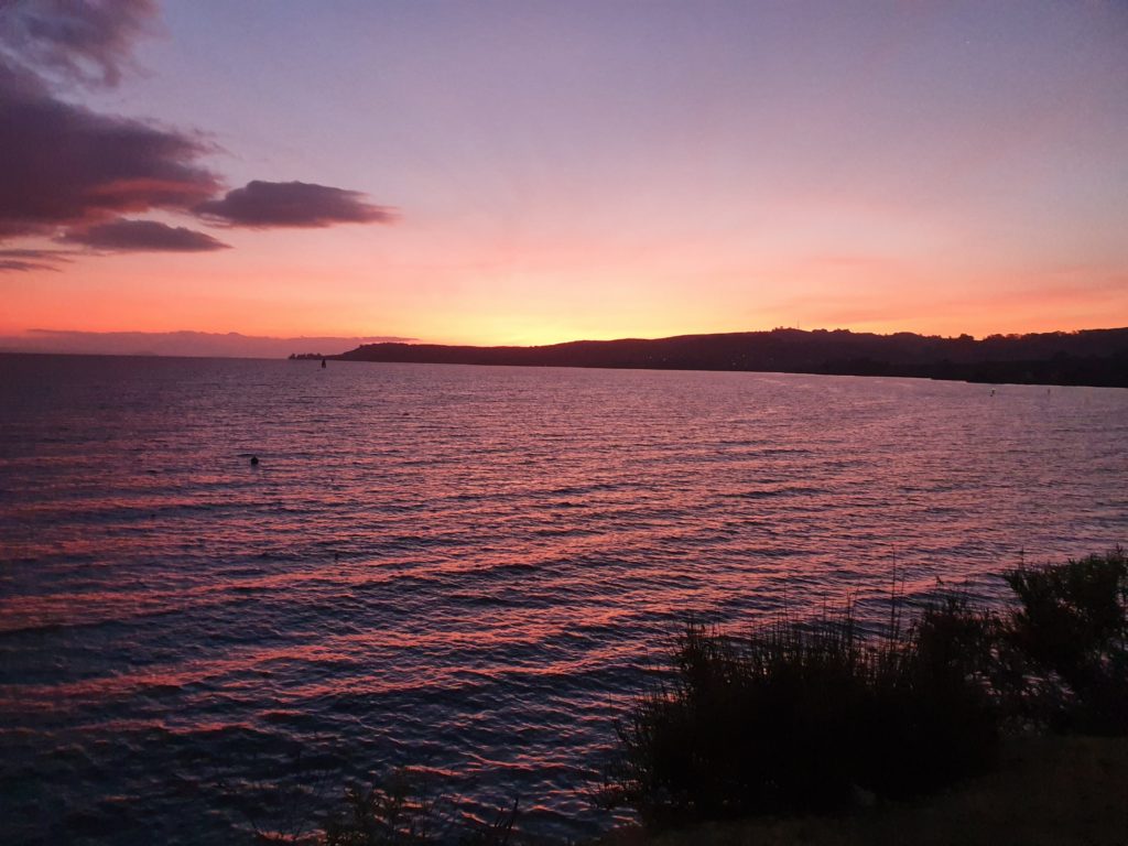 taupo new zealand sunset