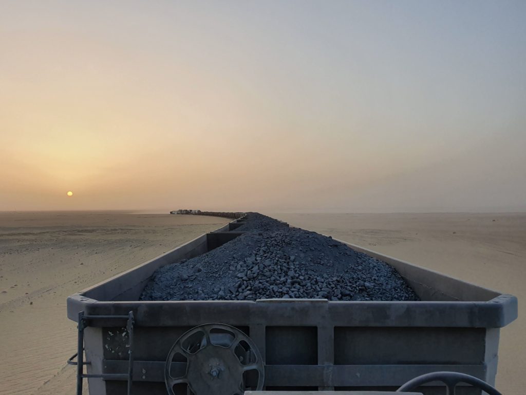 iron ore train sunrise