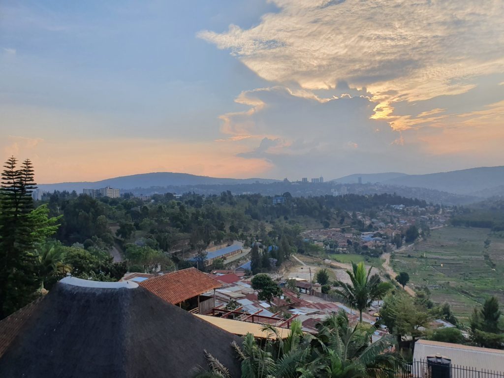 sunset over kigali