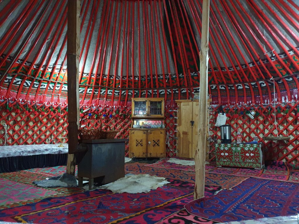 kyrgyz yurt dining room