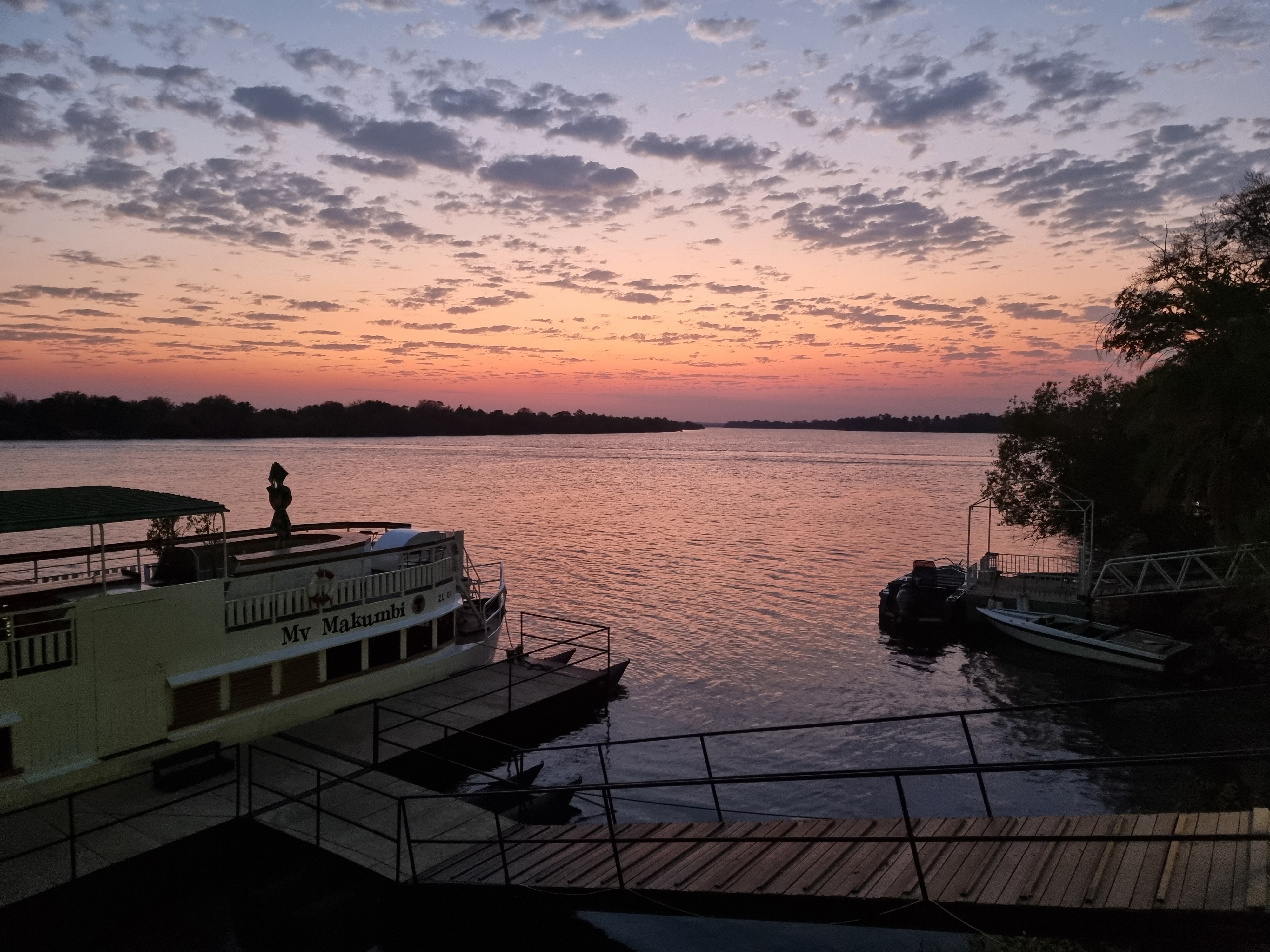 sunset zambezi zambia