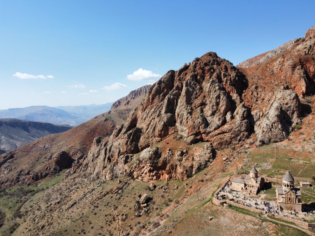 noravank monastery drone shot