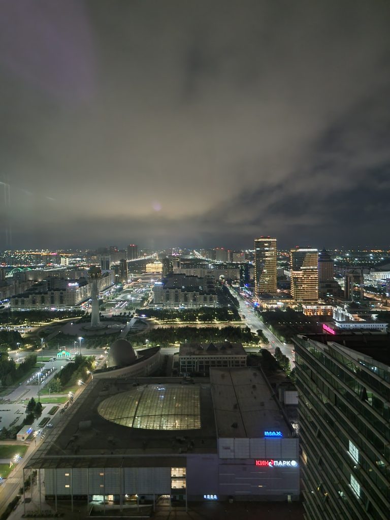 nur sultan at night