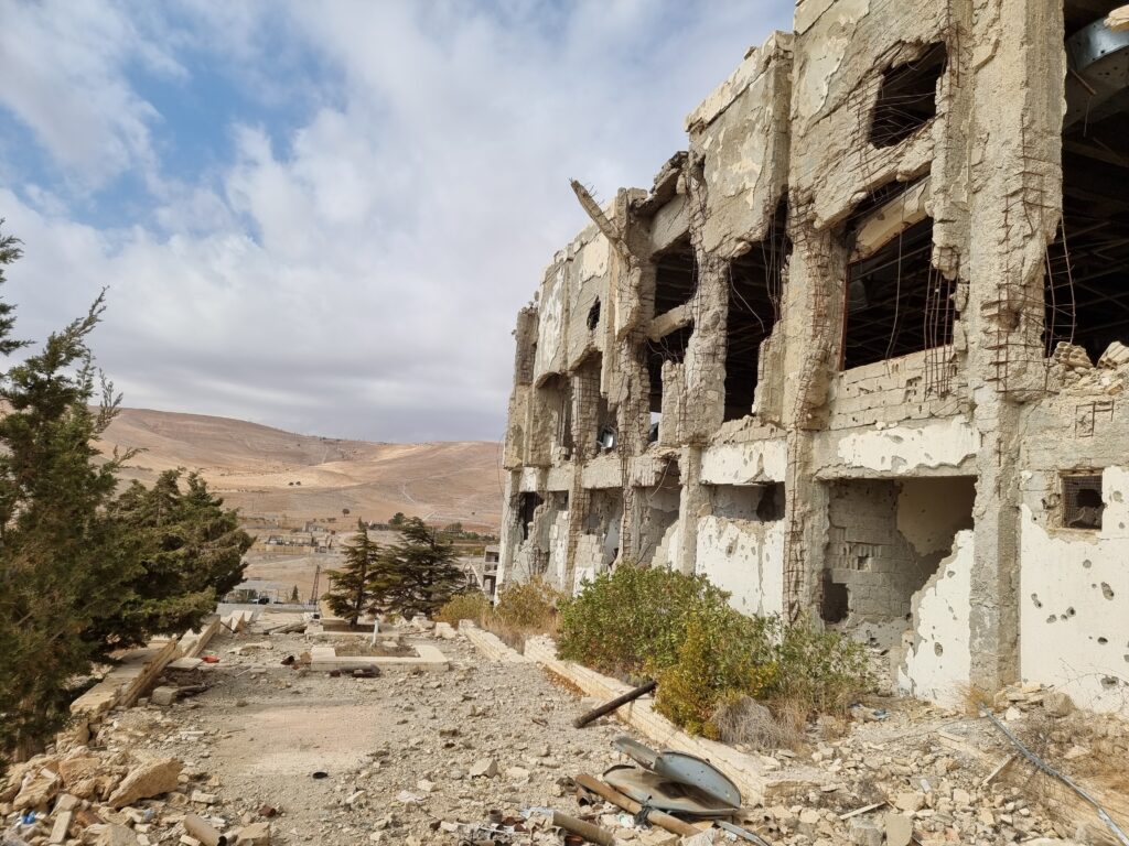 damaged hotel maaloula syria