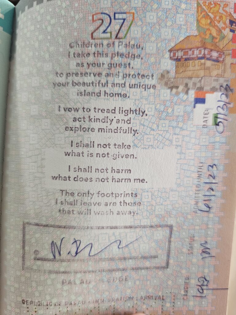 palau passport stamp