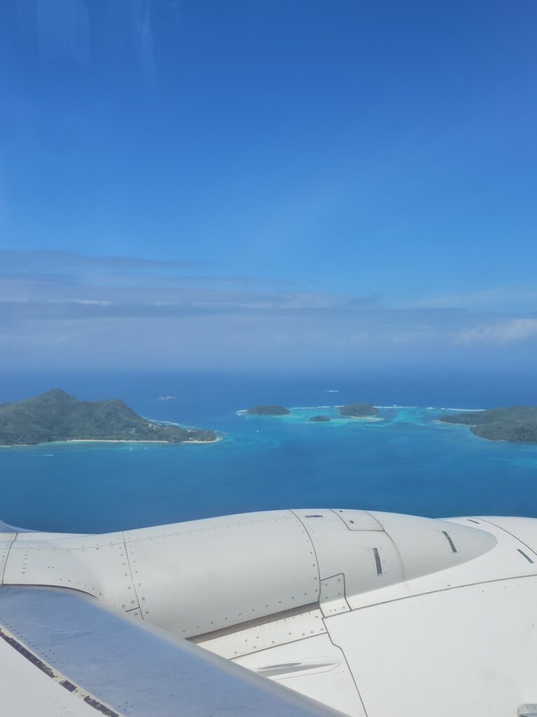 seychelles arriving plane