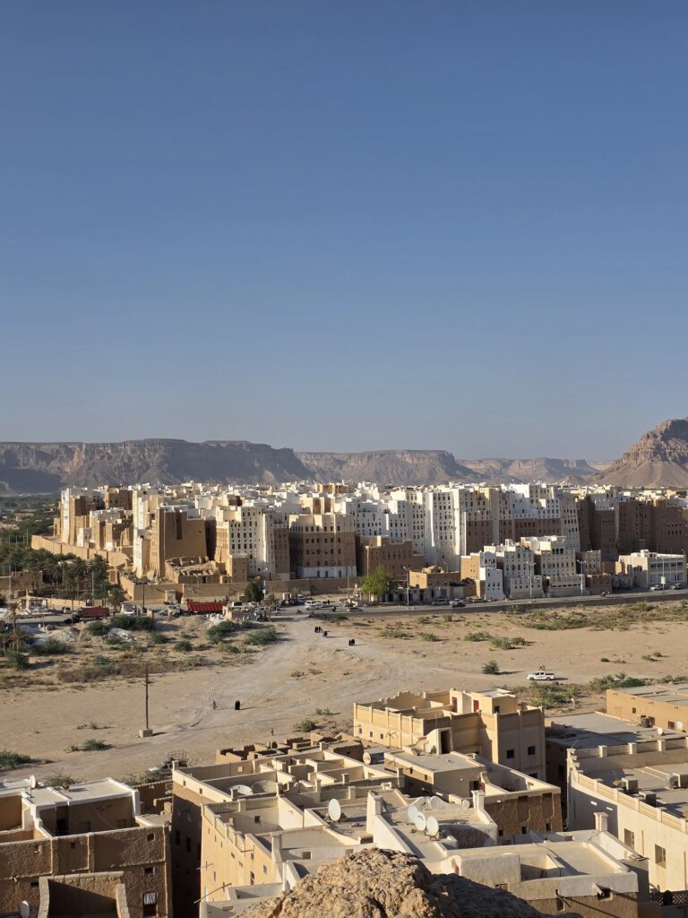 sunset in shibam