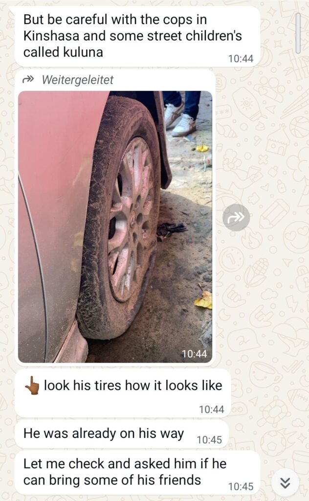 whatsapp dr congo driver