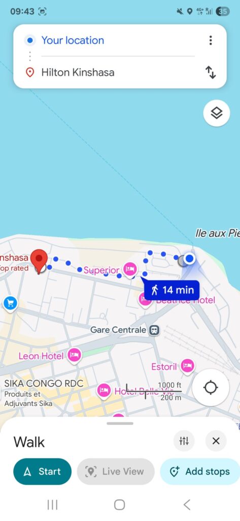 google maps kinshasa