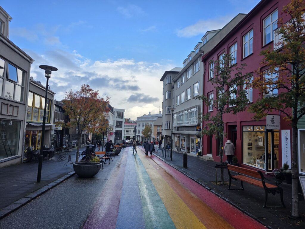iceland reykjavik rainbow street