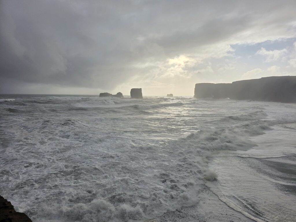 iceland rough sea